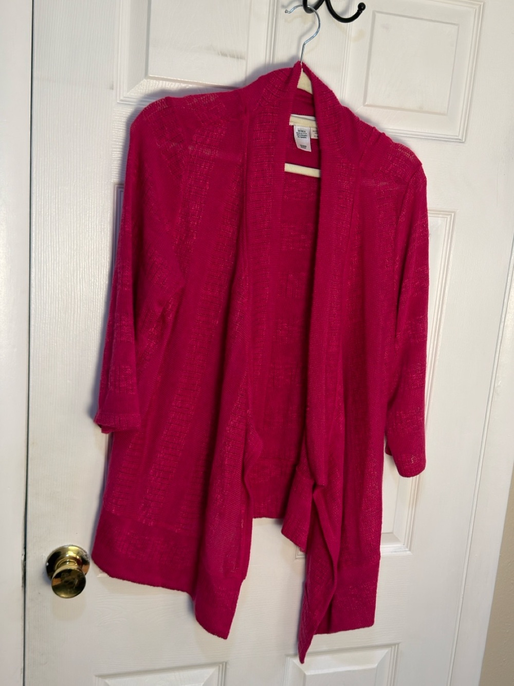 Cold water Creek Women’s Open-Front Cardigan Sweater - Hot Pink L 14